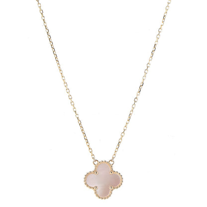 Van Cleef & Arpels 18K Yellow Gold Mother of Pearl Vintage Alhambra Pendant Necklace 1 of 8