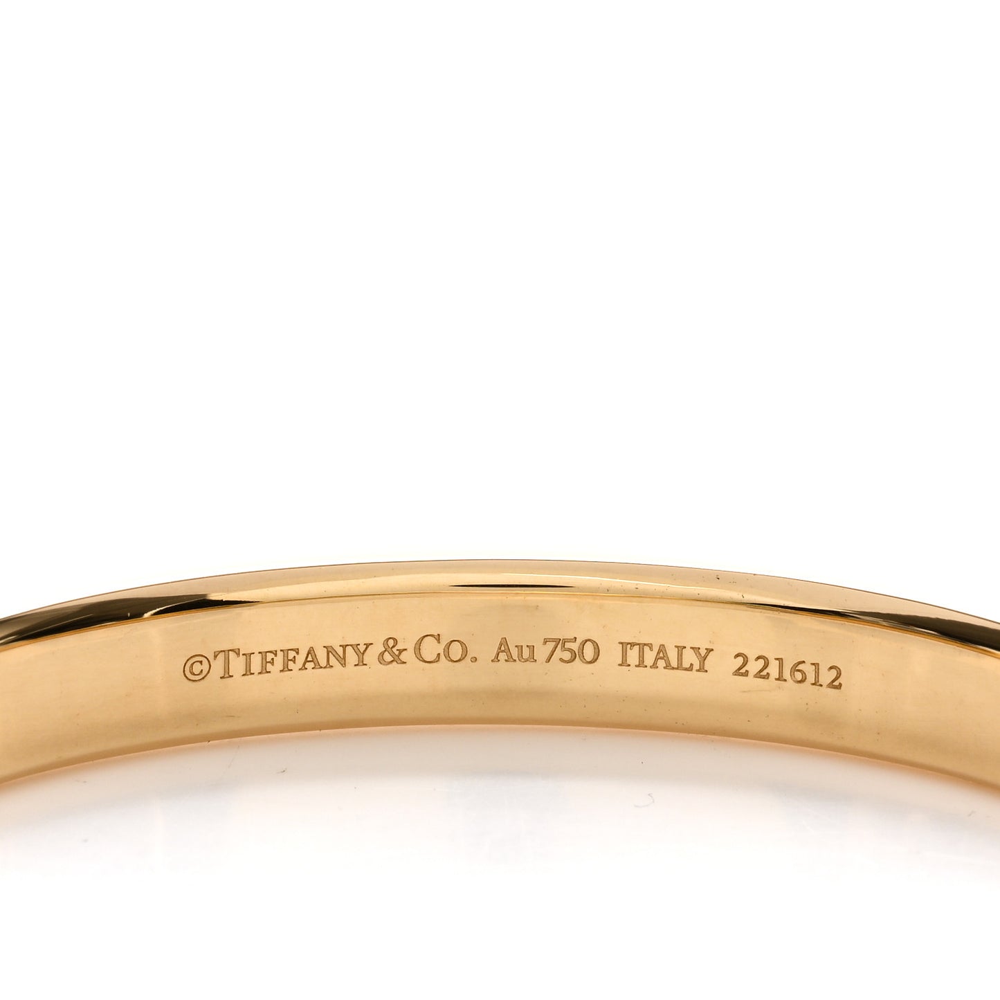 18K Yellow Gold Tiffany Lock Bangle Bracelet