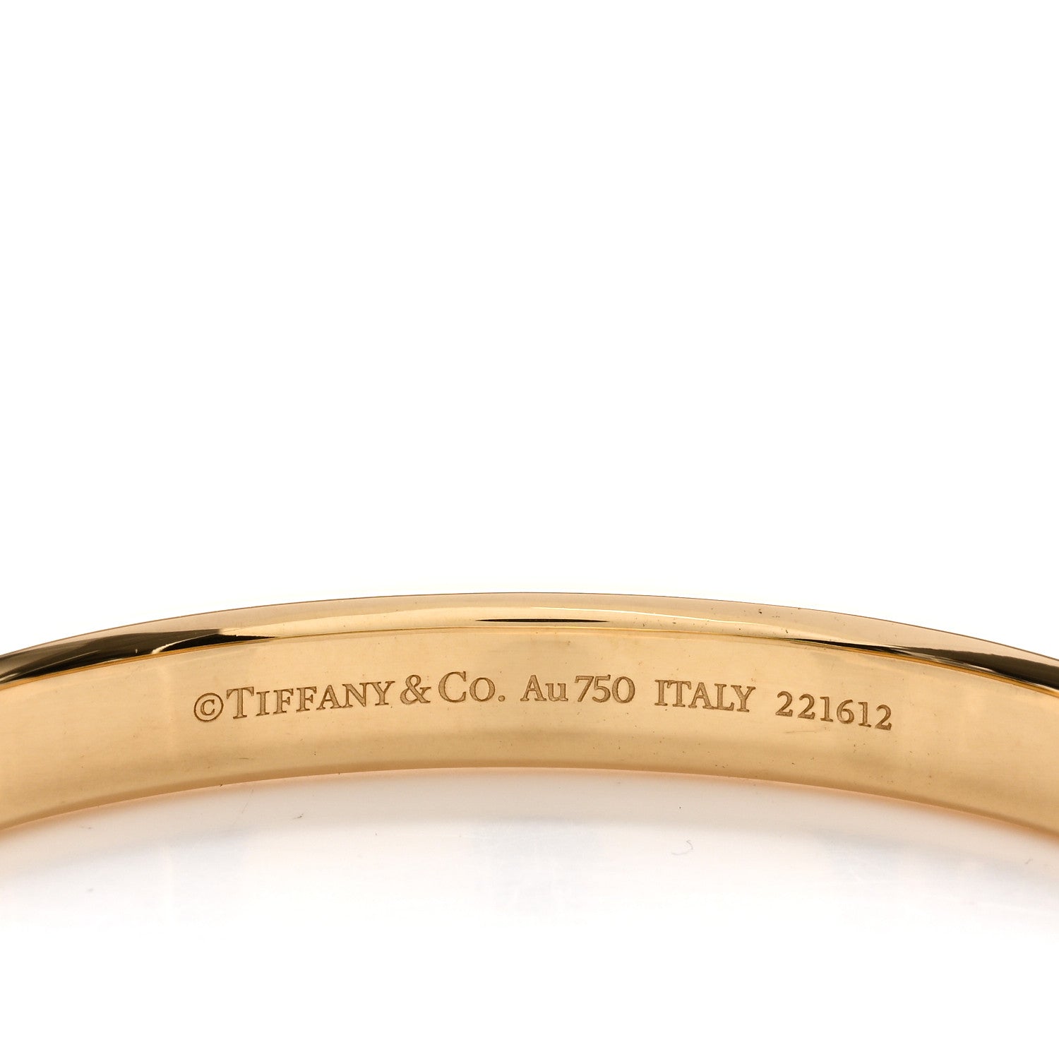 Tiffany 18K Yellow Gold Tiffany Lock Bangle Bracelet 3 of 4