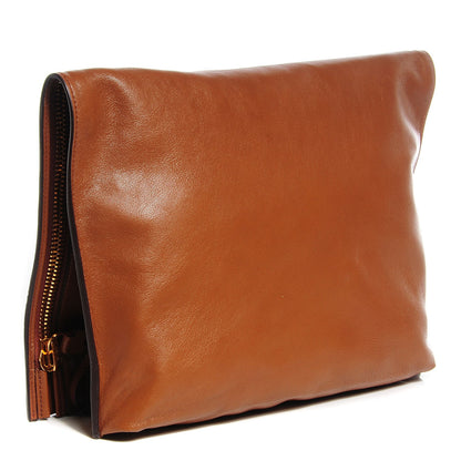 Tom Ford Ramskin Large Alix Padlock and Zip Shoulder Bag Caramel 3 of 9