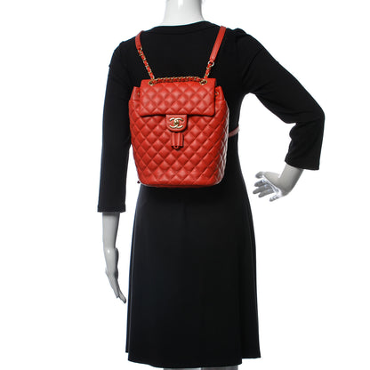 Chanel Calfskin Quilted Small Urban Spirit Backpack Red 2 of 8