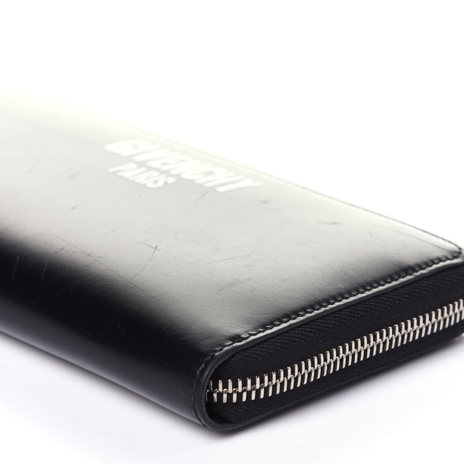 Givenchy Calfskin Logo Zip Around Wallet Black 8 of 10