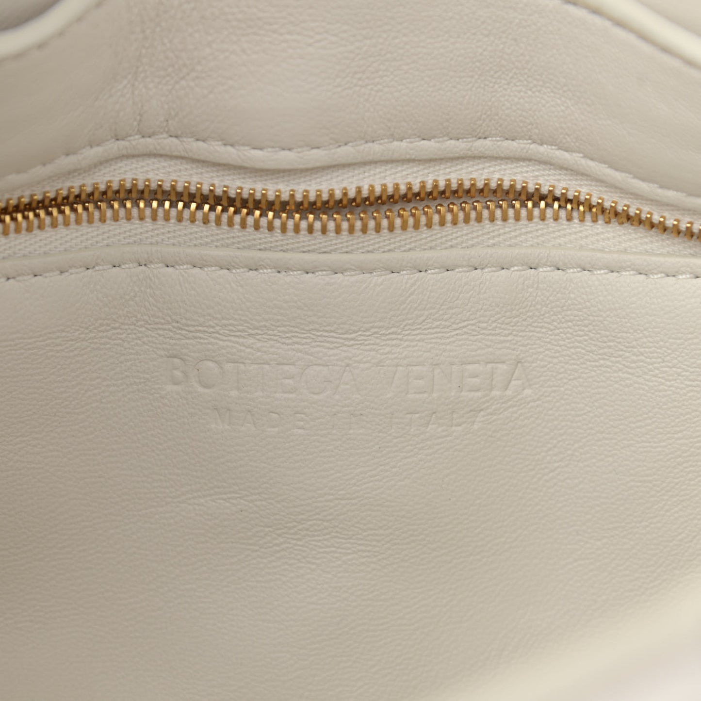 Lambskin Maxi Intreccio Padded Chain Cassette Crossbody Bag White