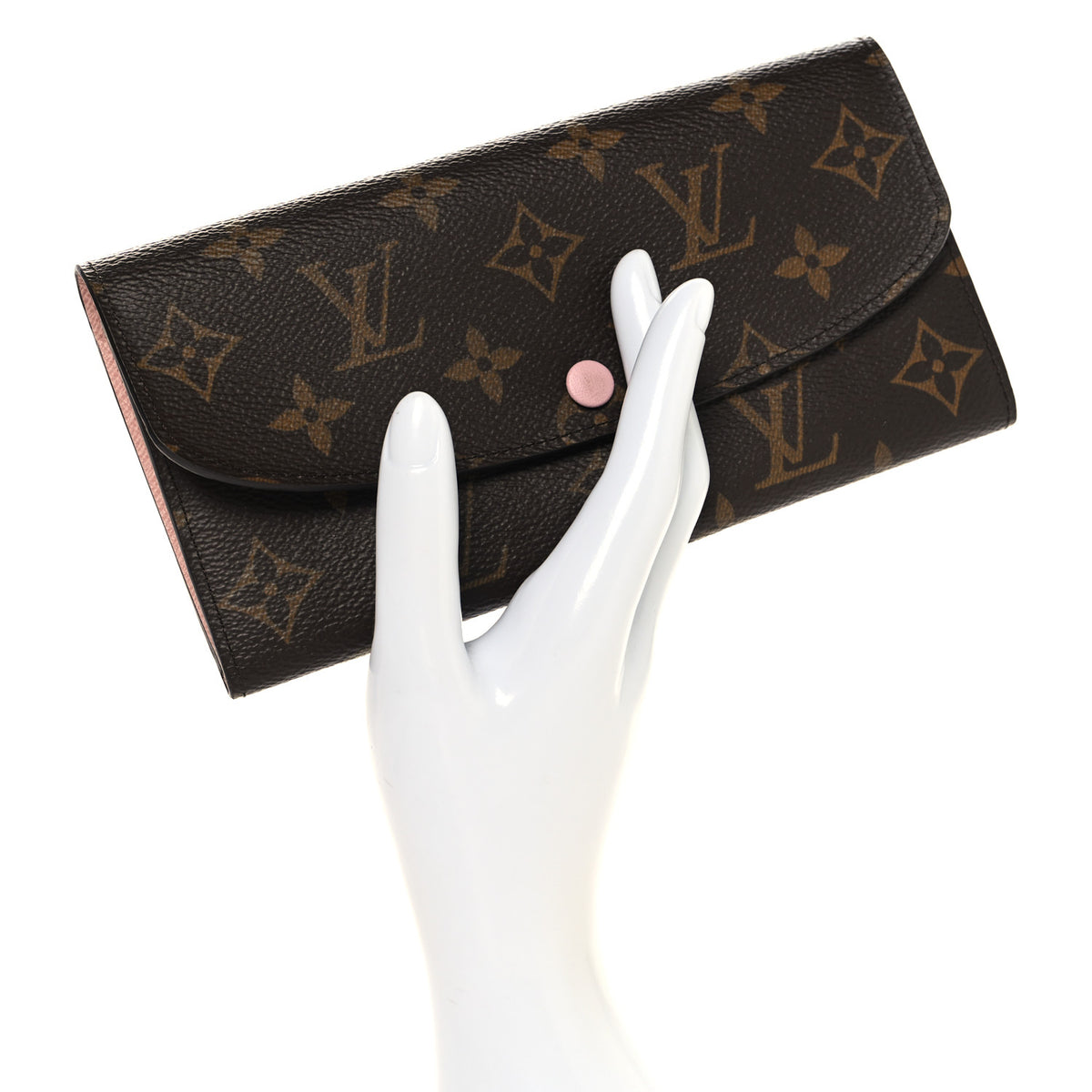 Louis Vuitton Monogram Emilie Wallet Rose Ballerine 2 of 6