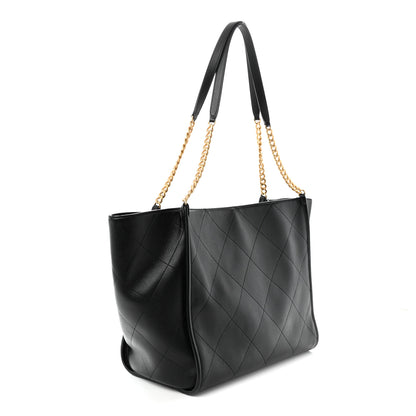 Chanel Caviar Stitched Pocket CC Large Tote Black 4 of 11