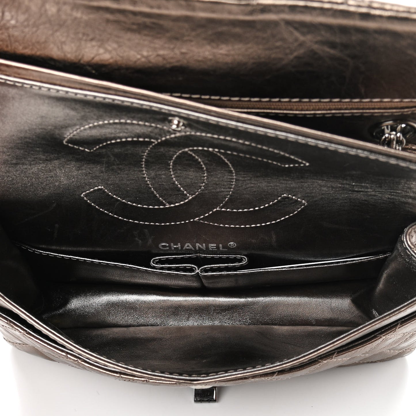 Metallic Aged Calfskin Quilted 2.55 Reissue 226 Flap Pewter