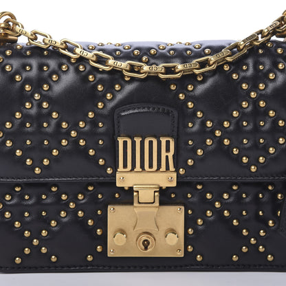 Christian Dior Lambskin Cannage Studded Small Dioraddict Flap Bag Black 13 of 13