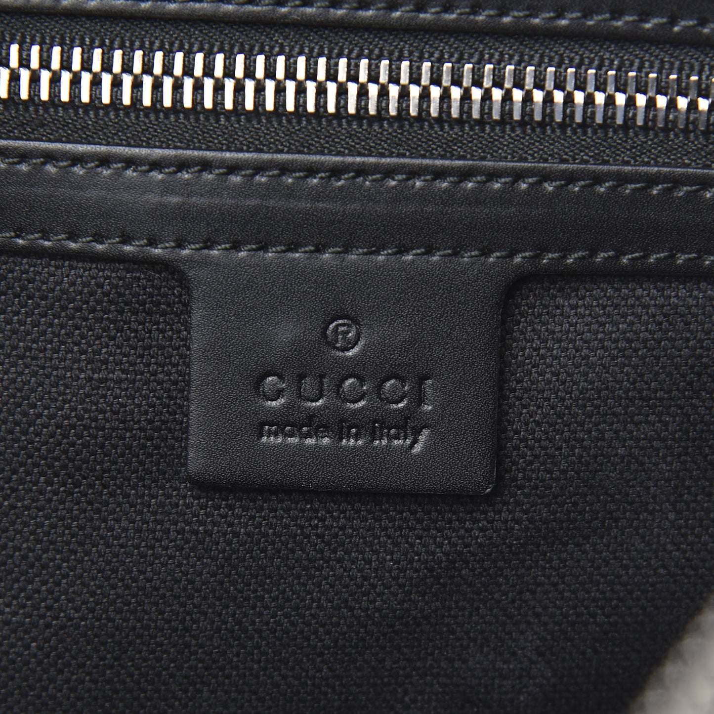 Soft GG Supreme Monogram Appia Calfskin Web East West Messenger Bag Black Grey