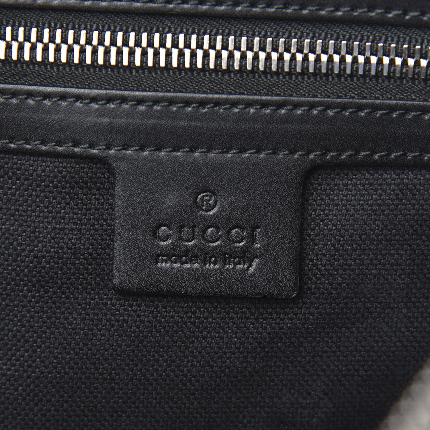 Gucci Soft GG Supreme Monogram Appia Calfskin Web East West Messenger Bag Black Grey 5 of 9