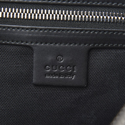Gucci Soft GG Supreme Monogram Appia Calfskin Web East West Messenger Bag Black Grey 5 of 9