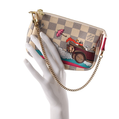 Louis Vuitton Damier Azur 2015 Christmas Animation Mini Pochette Accessories 2 of 8