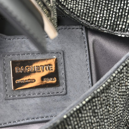 Fendi Sequin Beaded Baguette Grey 7 of 10