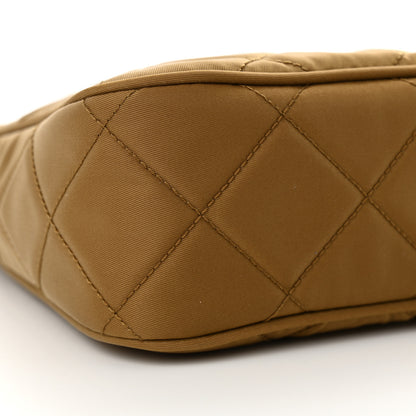 Prada Tessuto Nylon Stitched Shoulder Bag Tobacco 9 of 11