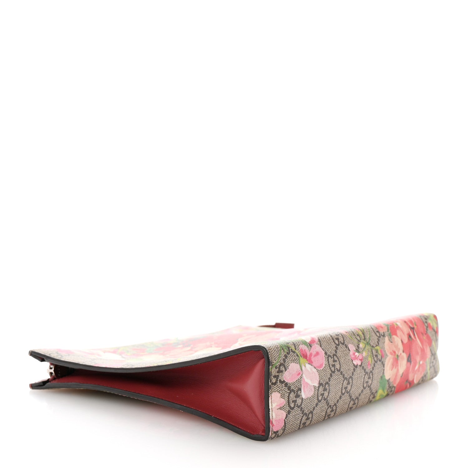 Gucci GG Supreme Monogram Blooms Large Cosmetic Case Beige Multicolor Dry Rose 4 of 7