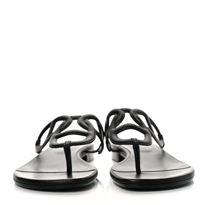 Hermes Nappa Womens Beach Sandals 41 Black 4 of 18