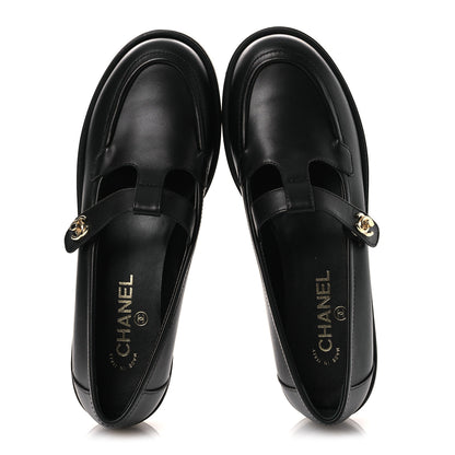 Chanel Calfskin CC Turnlock Moccasins 40 Black 2 of 11