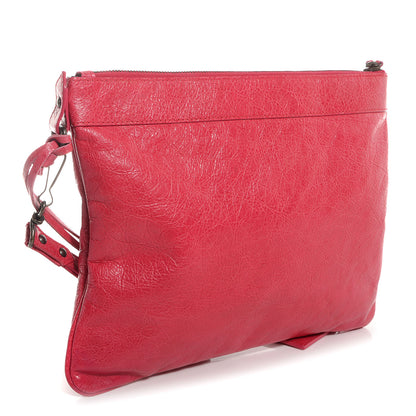 Balenciaga Agneau Flat Handle Clutch Rose Thulian 5 of 12