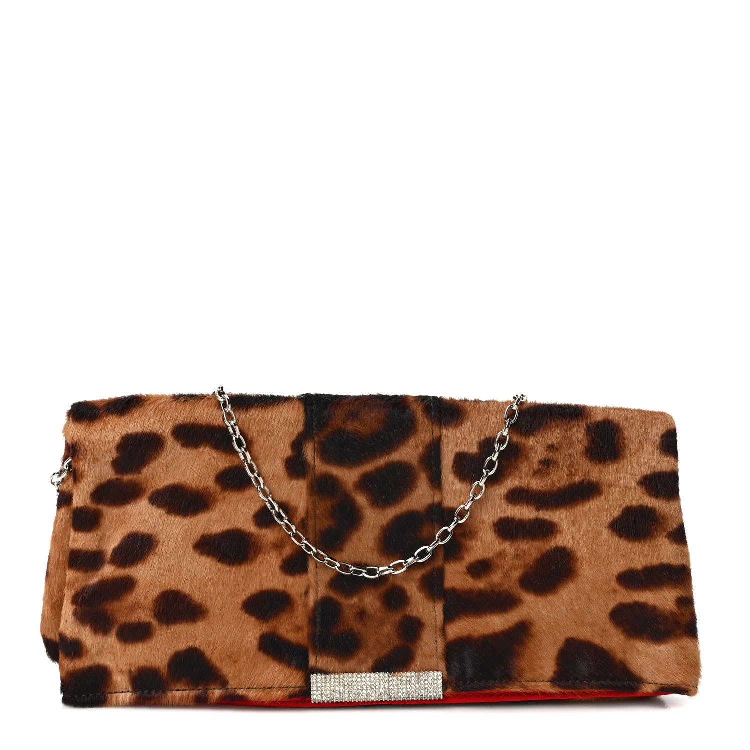 Dolce & Gabbana Calf Hair Leopard Print Crystal Miss Delicious Clutch 1 of 7