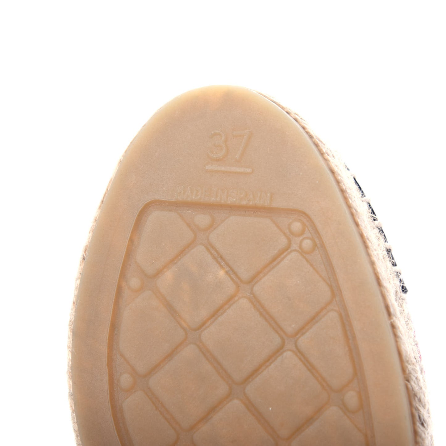 Tweed Patent CC Espadrilles 37 Pink Black