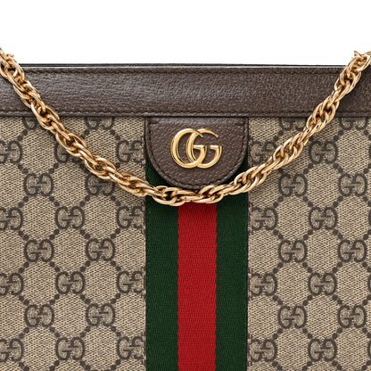 Gucci GG Supreme Monogram Web Small Ophidia Chain Shoulder Bag Brown 8 of 10