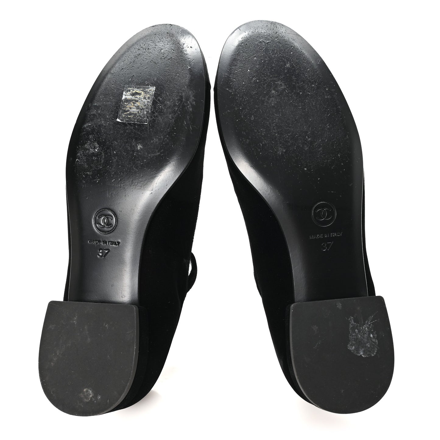 Velvet Grosgrain Mary Jane Flats 37 Black
