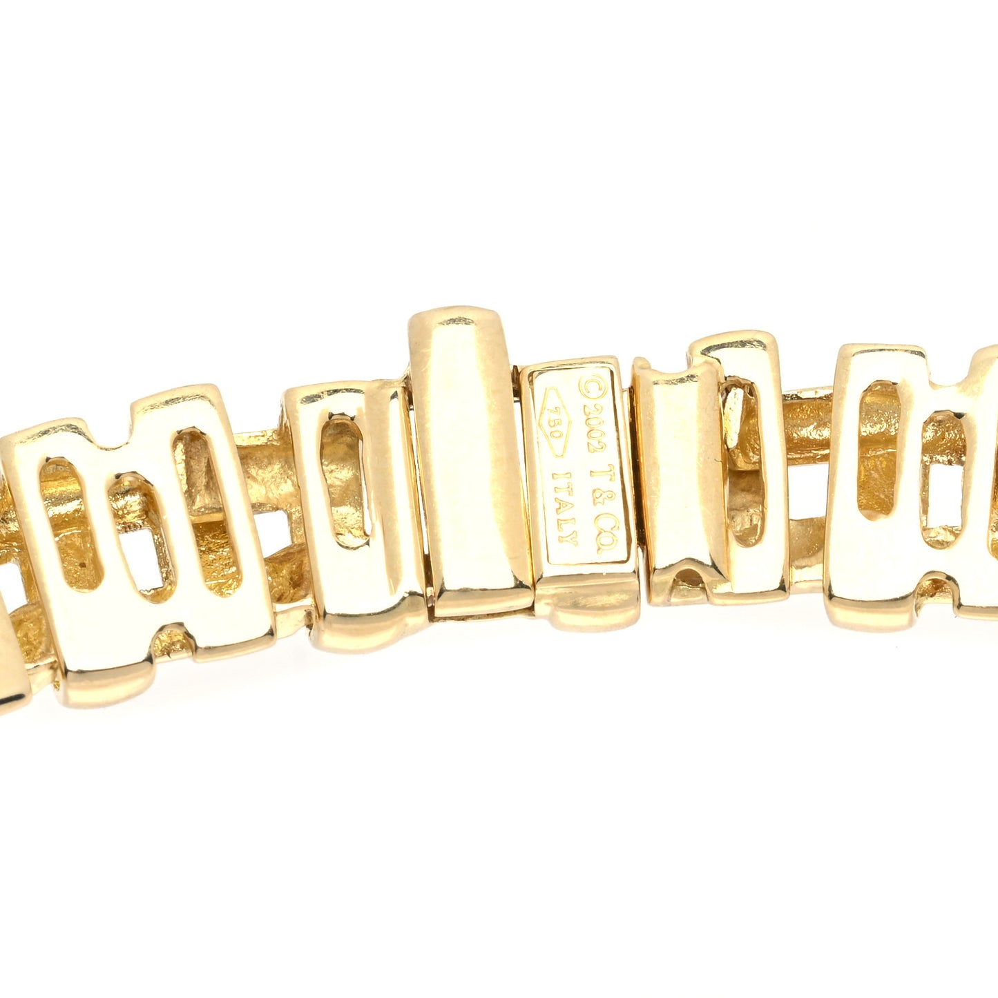 18K Yellow Gold Basket Weave Choker Necklace