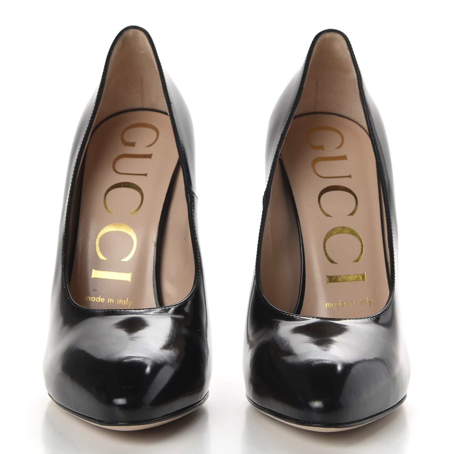 Polished Calfskin Regent Pumps 36.5 Black