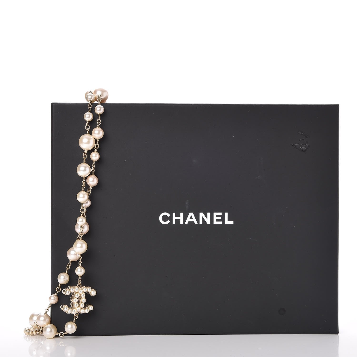 Chanel Pearl CC Long Necklace Light Gold 6 of 6