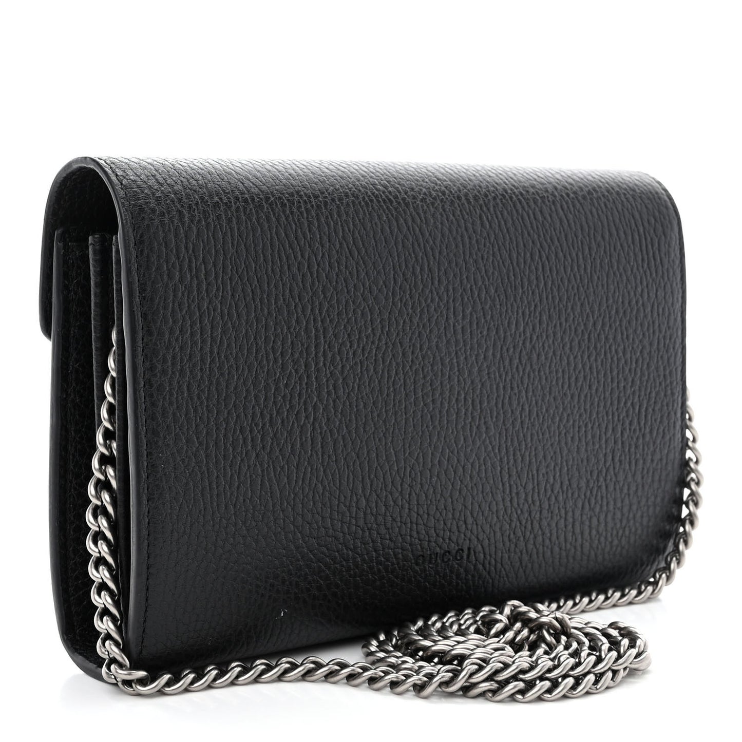 Calfskin Mini Dionysus Chain Wallet Black