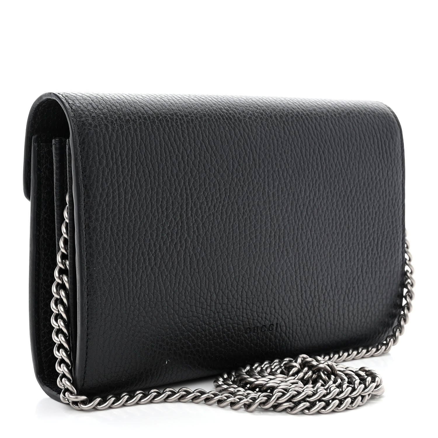 Gucci Calfskin Mini Dionysus Chain Wallet Black 3 of 12