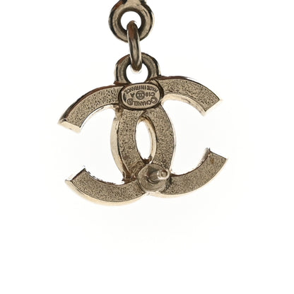 Chanel Crystal CC Tear Drop Earrings Gold 4 of 5