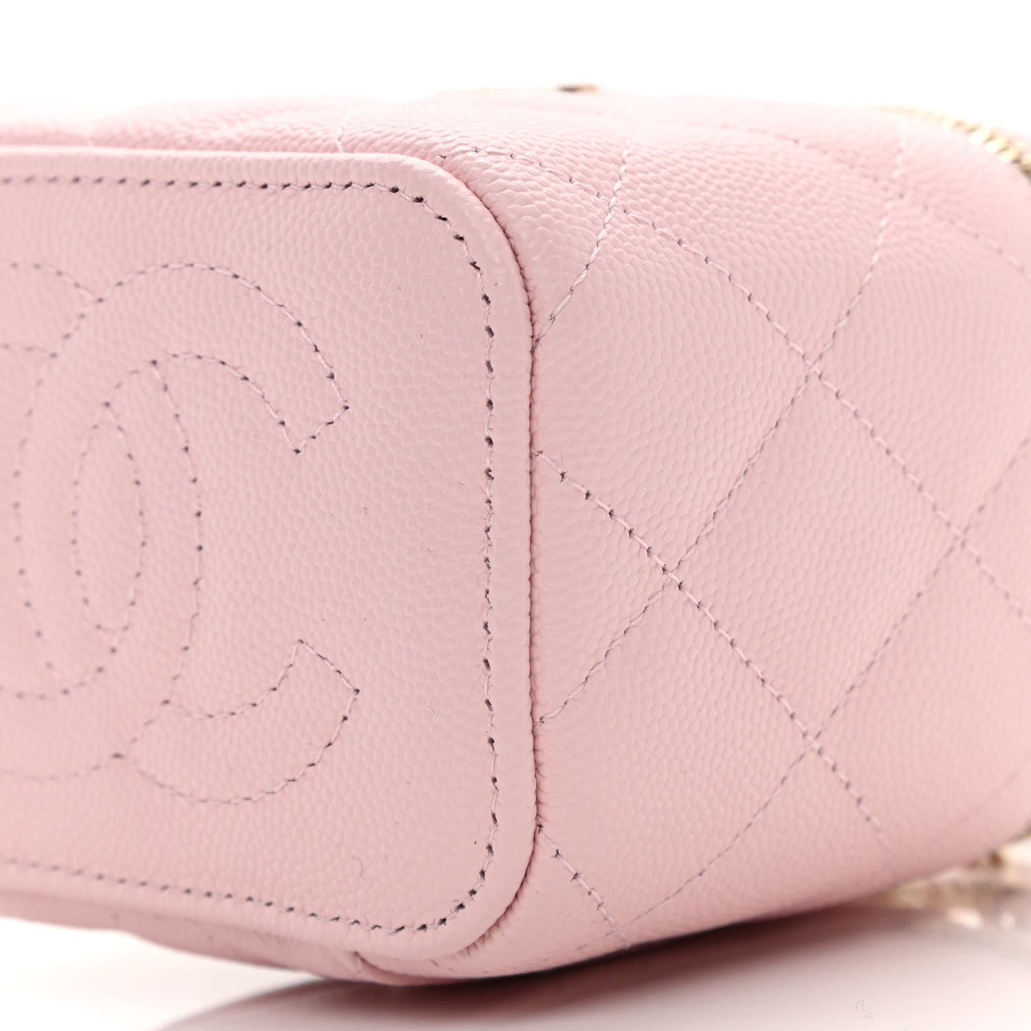 Chanel Caviar Quilted Mini Vanity Case With Chain Light Pink 10 of 11