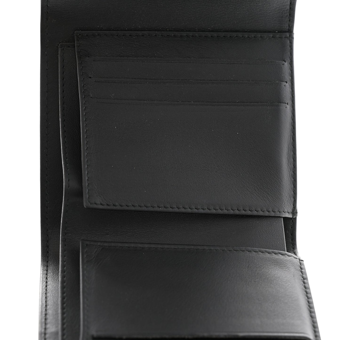 Caviar Quilted Compact Boy Wallet Black