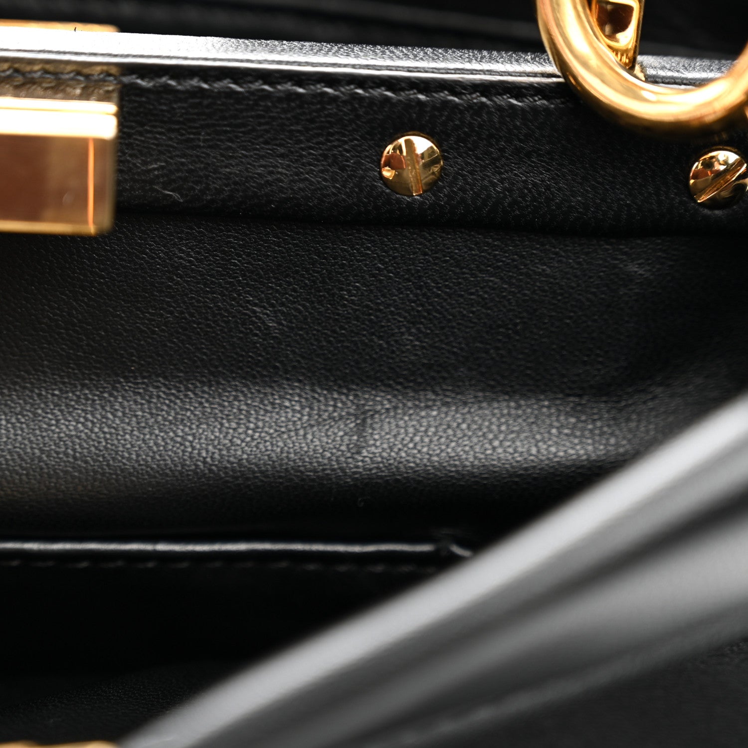 Fendi Nappa Mini Peekaboo Iconic Satchel Black 11 of 11