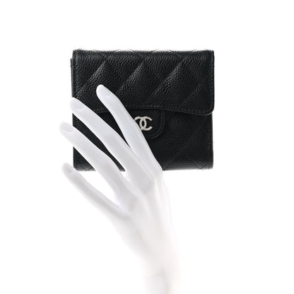 Chanel Caviar Quilted Compact Flap Wallet Black 2 of 9