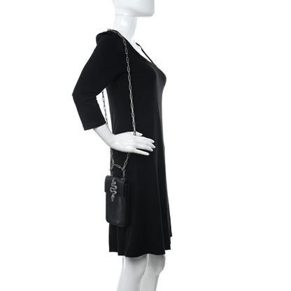 Valentino Garavani Calfskin Crystal Encrusted Snake Maison Mini Crossbody Black 2 of 10