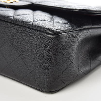 Chanel Caviar Quilted Jumbo Double Flap Black 11 of 12