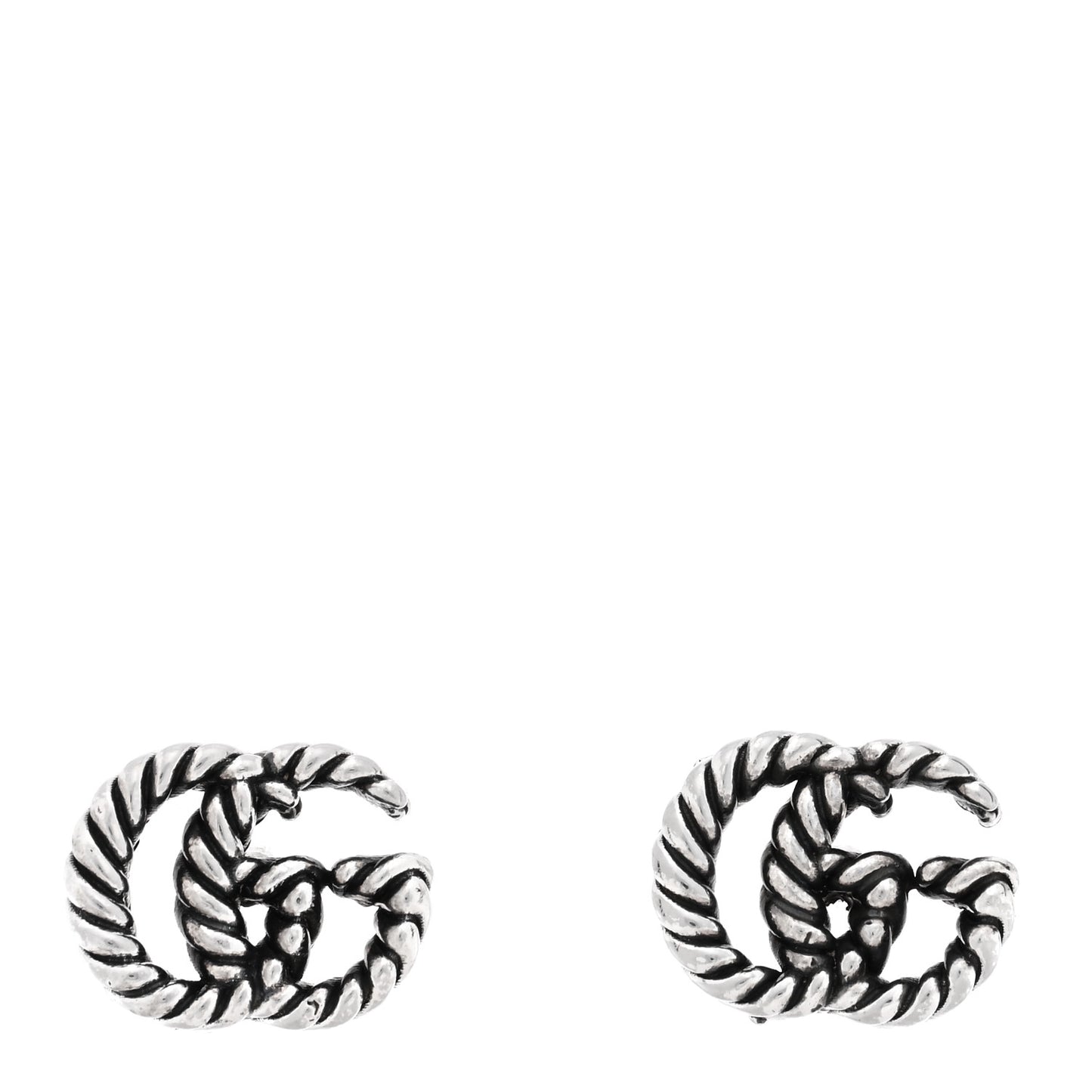 Sterling Silver Torchon Double G Earrings