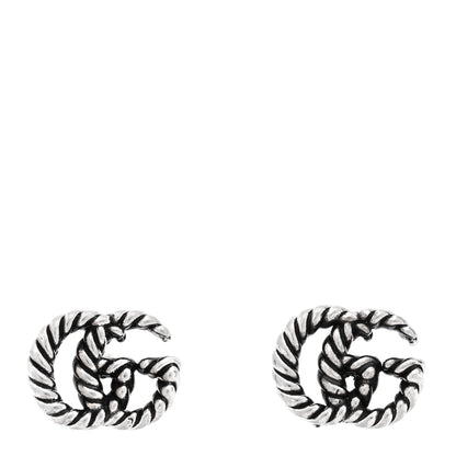 Gucci Sterling Silver Torchon Double G Earrings 1 of 4