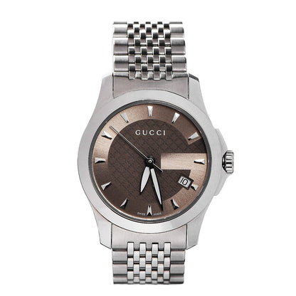 Gucci Stainless Steel 27mm G-Timeless Quartz Watch Brown 1 of 8