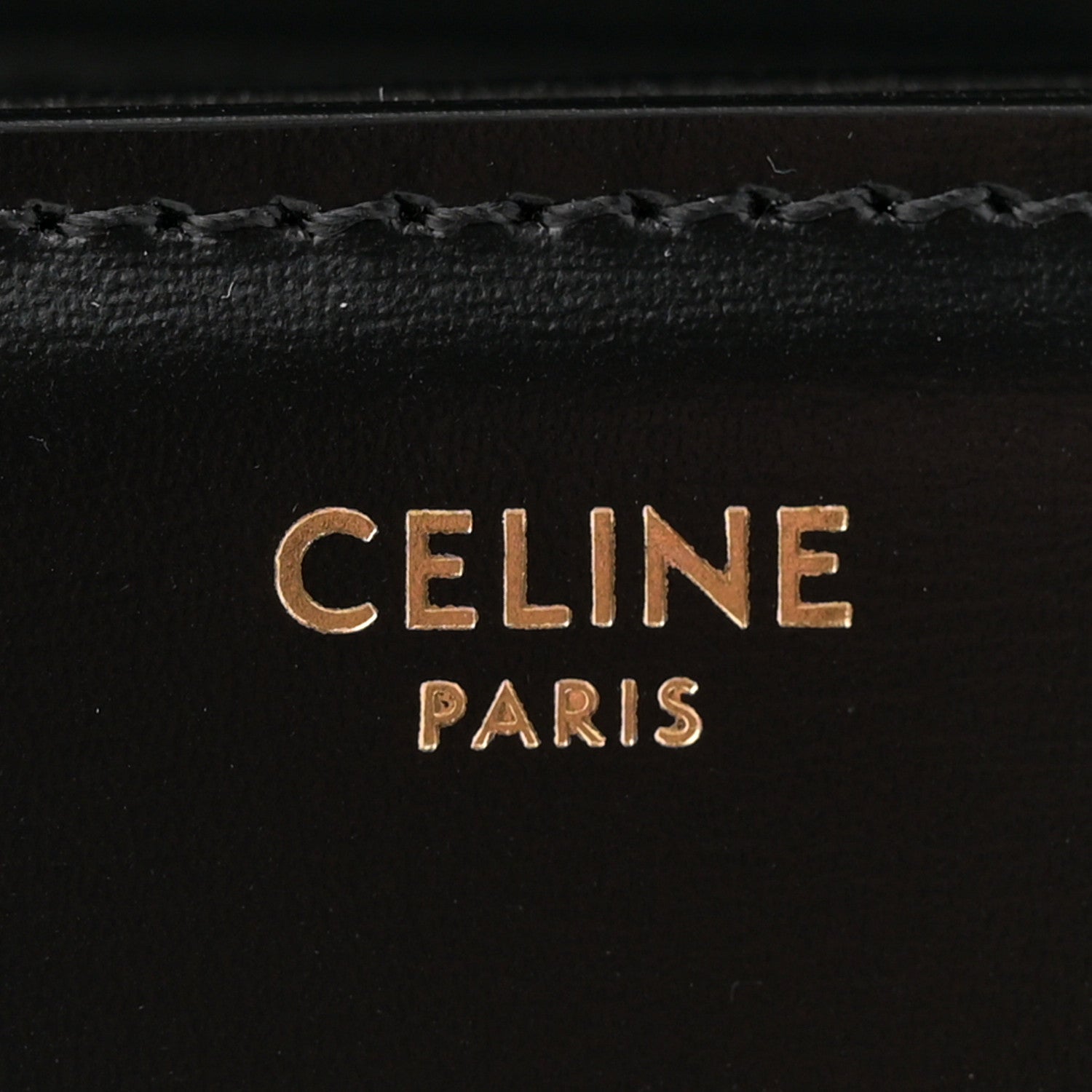 Celine Shiny Calfskin Medium Triomphe Black 6 of 10