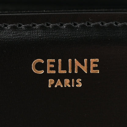 Celine Shiny Calfskin Medium Triomphe Black 6 of 10