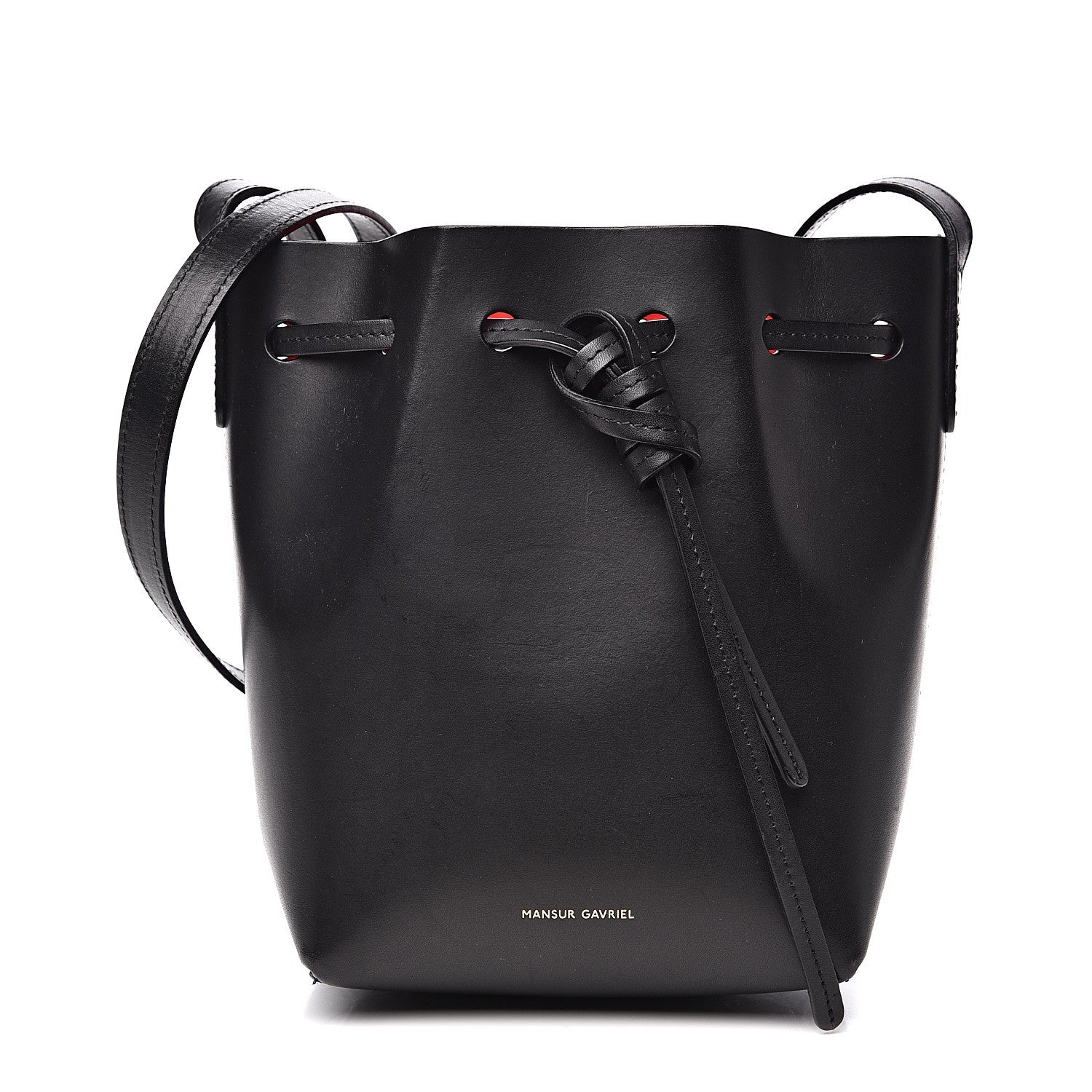 Mansur Gavriel Vegetable Tanned Mini Mini Bucket Bag Black Flamma 1 of 10