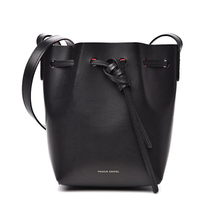Mansur Gavriel Vegetable Tanned Mini Mini Bucket Bag Black Flamma 1 of 10