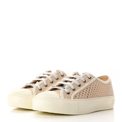 Christian Dior Resille Embroidered Walk 'N' Dior Low Top Sneakers 36 Cream 3 of 12