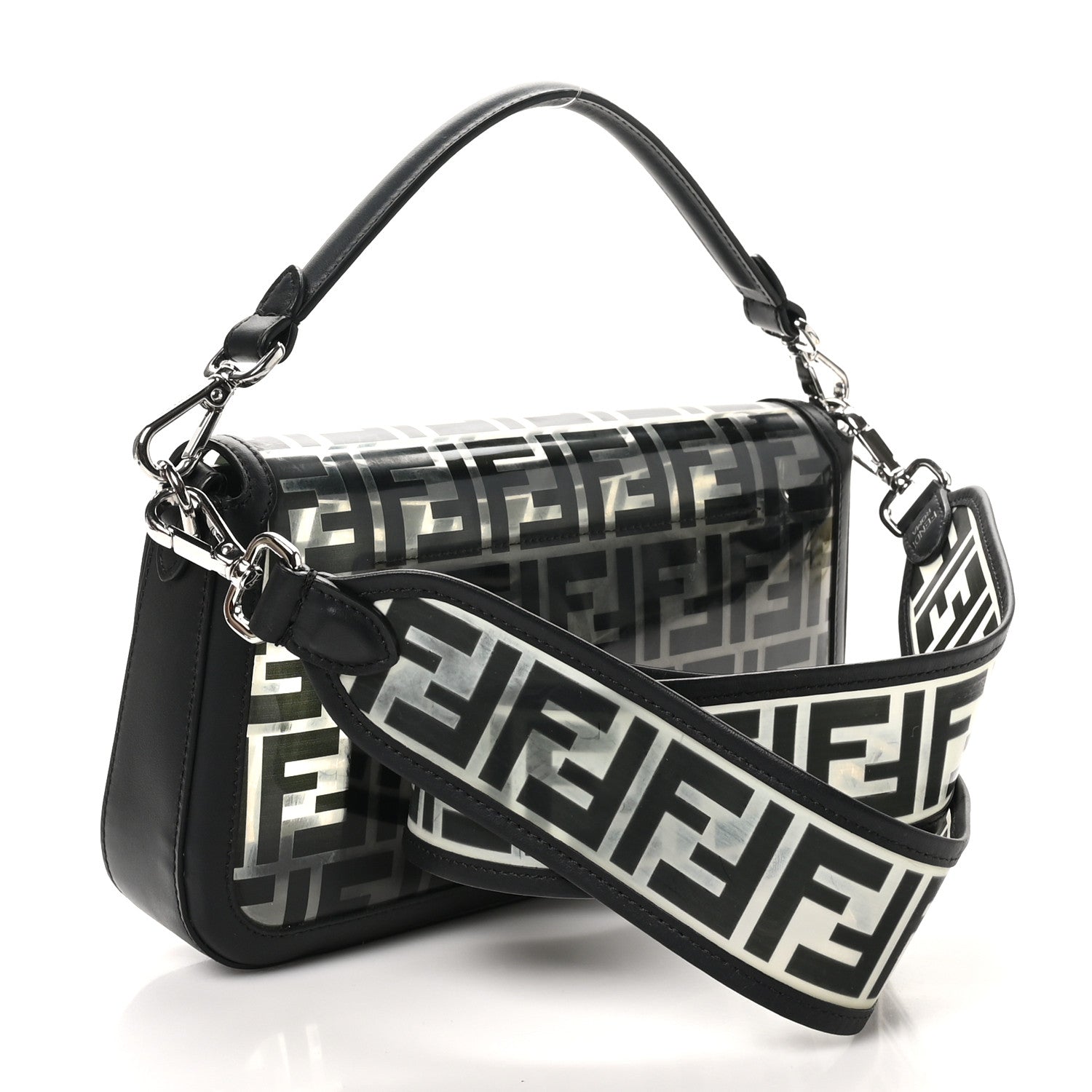 Fendi TPU FF Vitello Grace Baguette Black 3 of 9