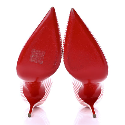 Christian Louboutin Patent So Kate 120 Pumps 39 Pink White 5 of 8