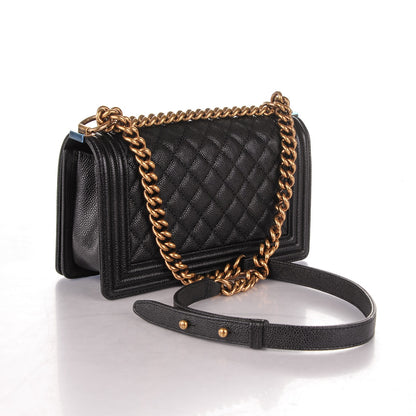 Chanel Caviar Quilted Medium Boy Flap Black 3 of 7