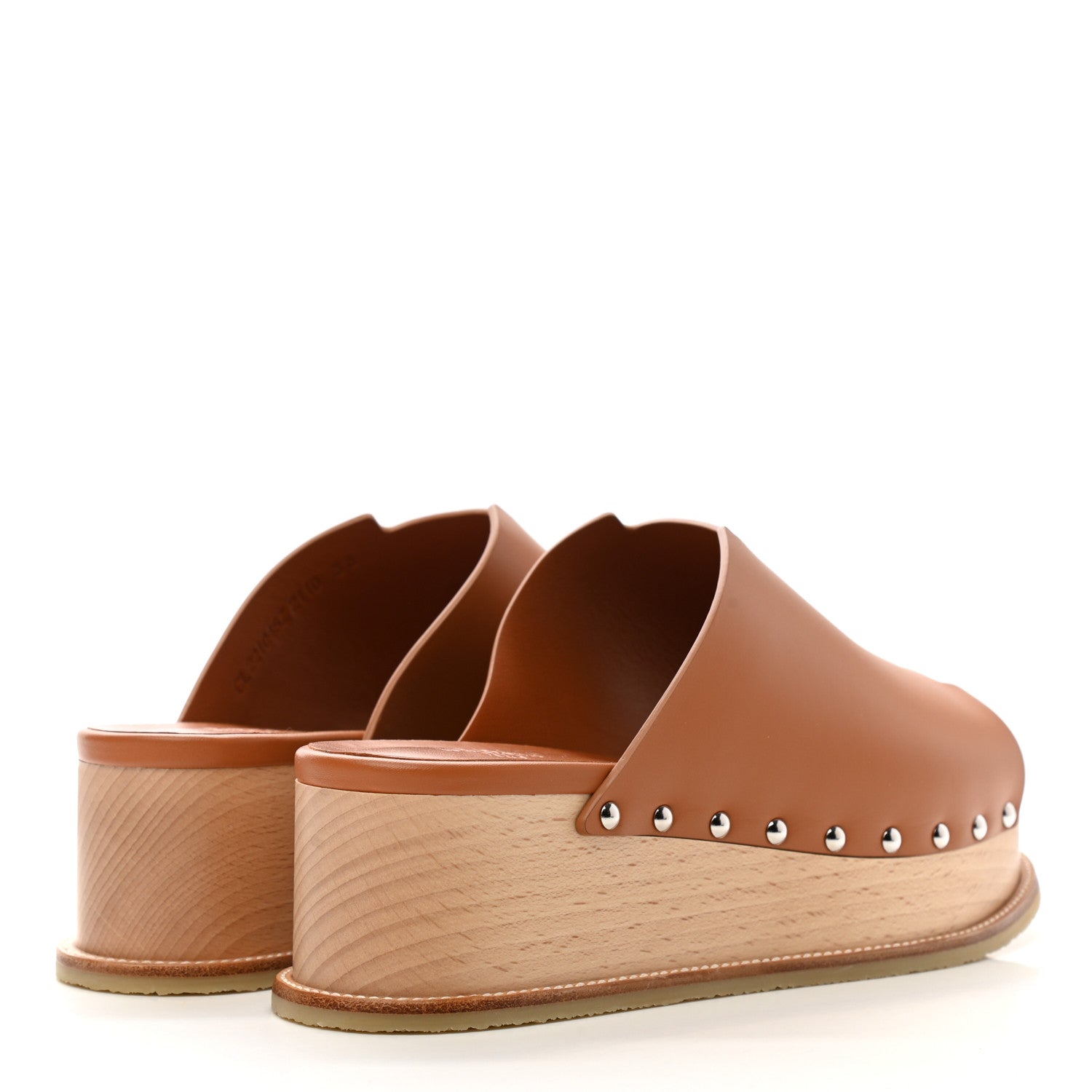 Hermes Calfskin Ellipse Mules 38 Marron Glaise 4 of 9