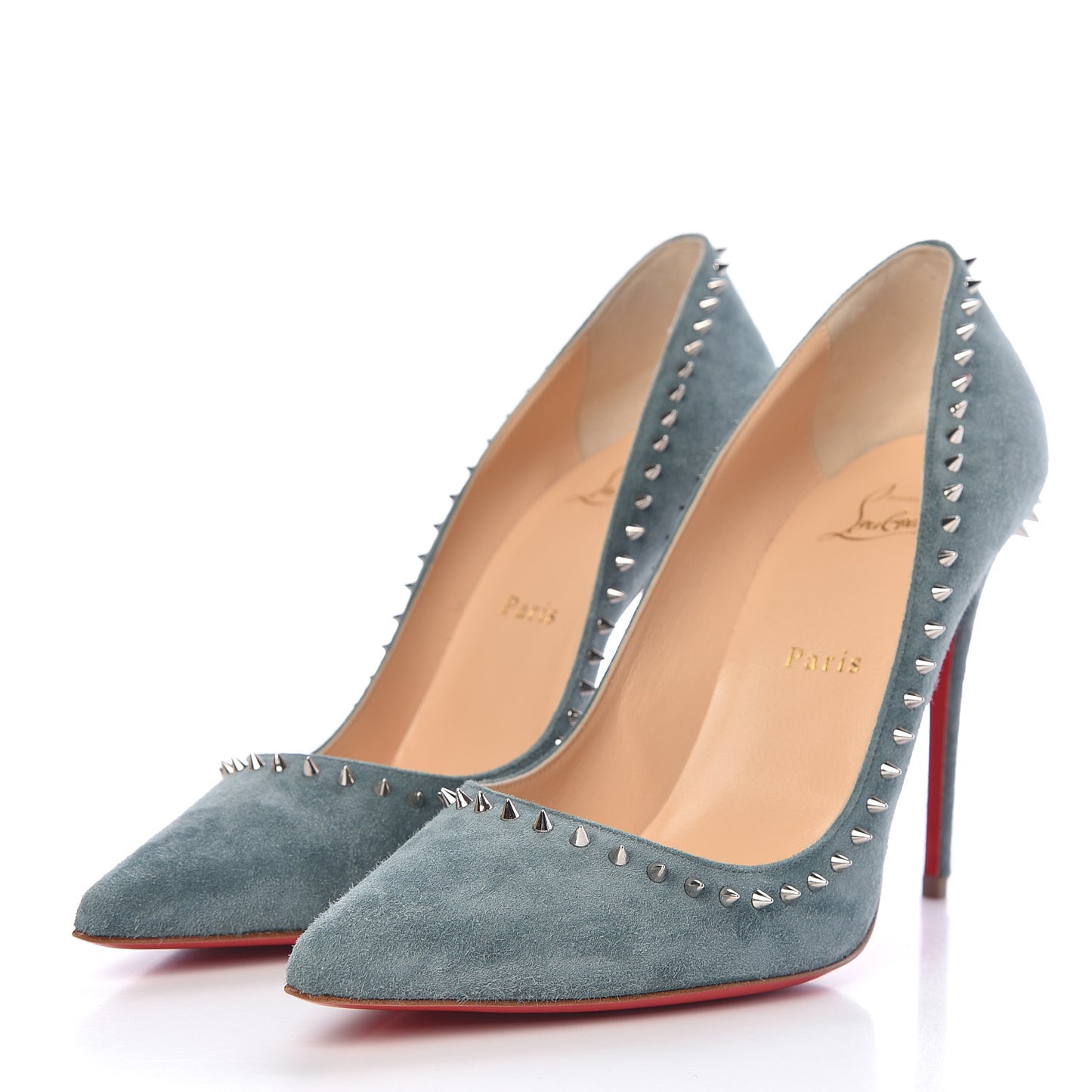 Suede Studded Anjalina 85 Pumps 39.5 Everest